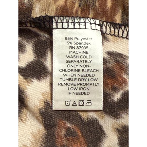 Susan Graver Animal Print Ruffled Blouse/Tunic, Size L - Picture 6 of 6